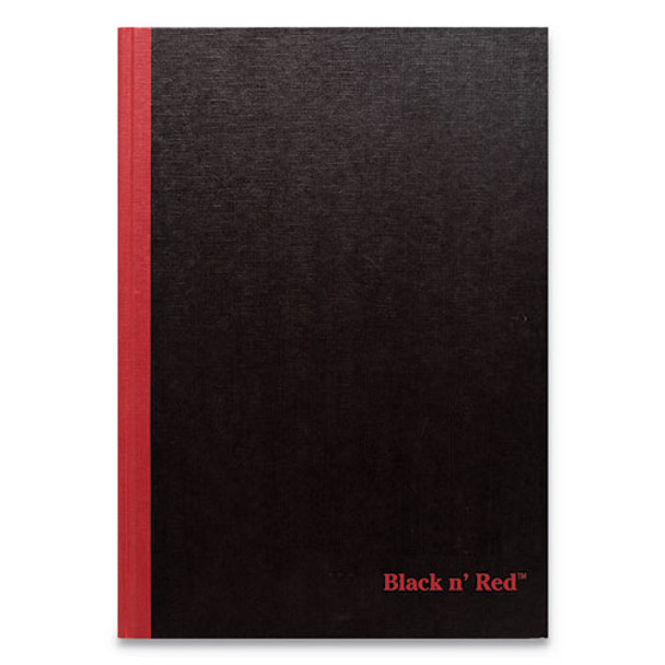 Hardcover Casebound Notebooks, 1 Subject, Wide/legal Rule, Black/red Cover, 9.88 X 7, 96 Sheets