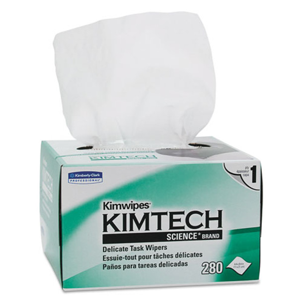 Kimwipes, Delicate Task Wipers, 1-ply, 4 2/5 X 8 2/5, 280/box,16800/ct