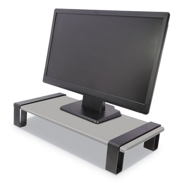 Modern Monitor Riser, 23.75w X 10.25d X 3.5h, Black/gray