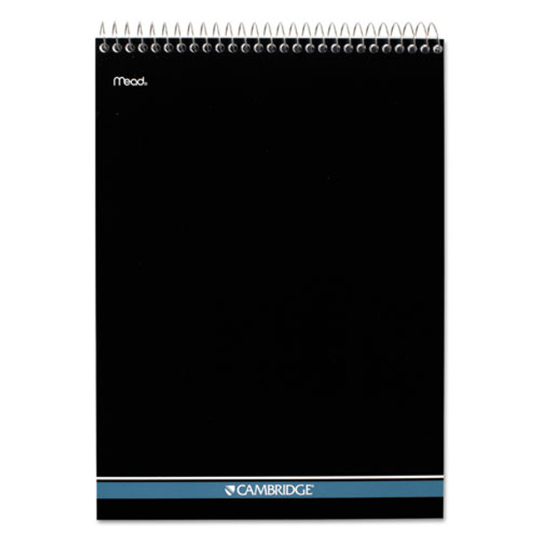 Stiff-back Wire Bound Notebook, 1 Subject, Wide/legal Rule, White/blue Cover, 8.5 X 11.5, 70 Sheets