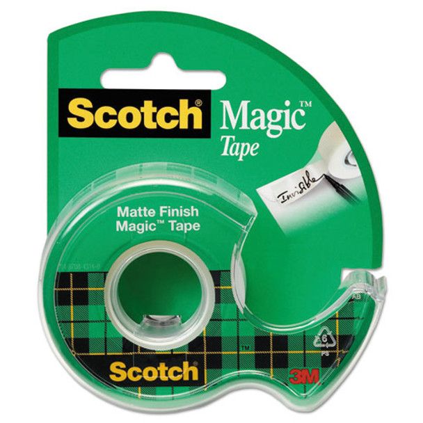 Magic Tape In Handheld Dispenser, 1" Core, 0.75" X 25 Ft, Clear