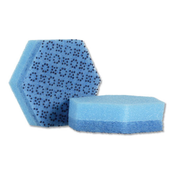 Low Scratch Scour Sponge 3000hex, 4.45" X 3.85", Blue, 16/carton