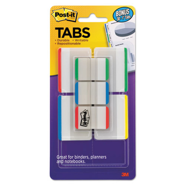 Tabs Value Pack, 1/5-cut And 1/3-cut Tabs, Assorted Primary Colors, 1" And 2" Wide, 114/pack