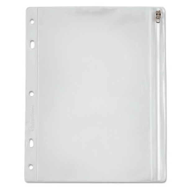 Zippered Ring Binder Pocket, 10 1/2 X 8, Clear