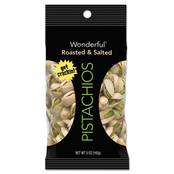 Wonderful Pistachios, Roasted And Salted, 1 Oz Pack, 12/box