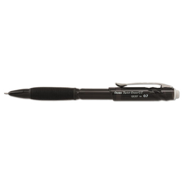 Twist-erase Gt Pencils, 0.7 Mm, Hb (#2.5), Black Lead, Black Barrel