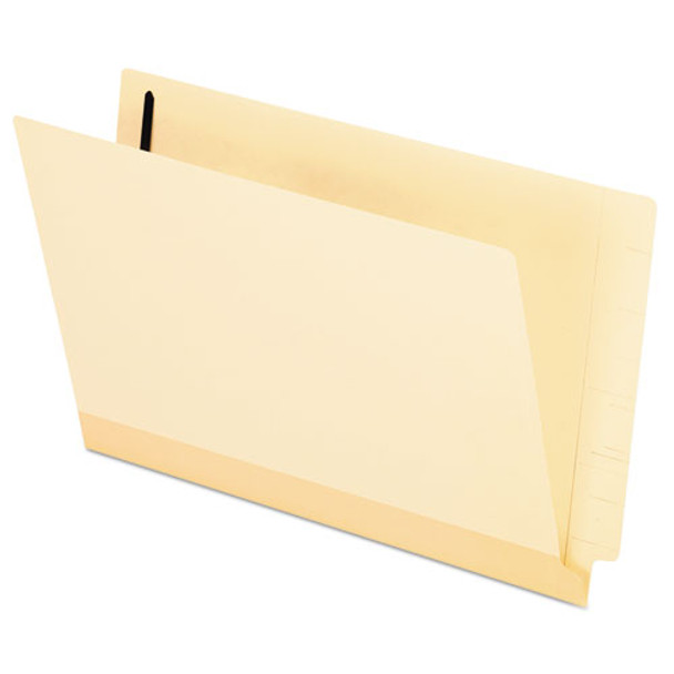 Manila Laminated End Tab Folders With One Fastener, Straight Tab, Legal Size, 11 Pt. Manila, 50/box