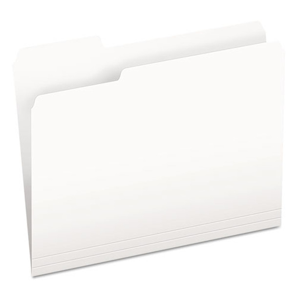 Colored File Folders, 1/3-cut Tabs, Letter Size, White, 100/box