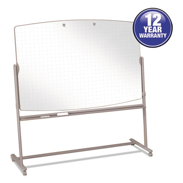 Total Erase Reversible Mobile Easel, 72 X 48, White Surface, Neutral Frame