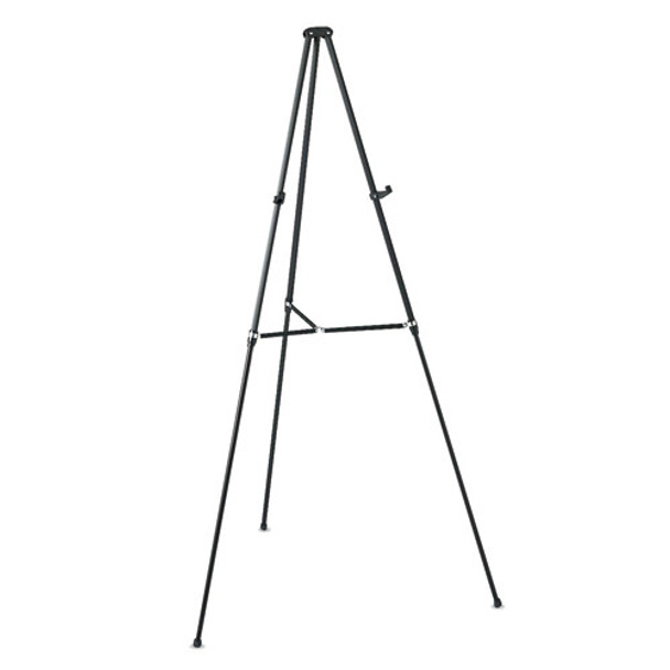 Lightweight Telescoping Tripod Easel, Adjusts 38" To 66" High, Aluminum, Black