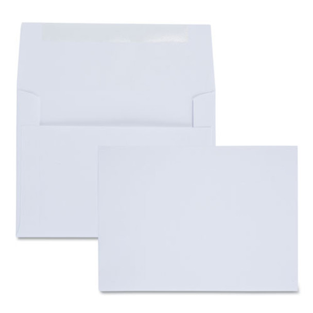 Greeting Card/invitation Envelope, A-6, Square Flap, Gummed Closure, 4.75 X 6.5, White, 100/box