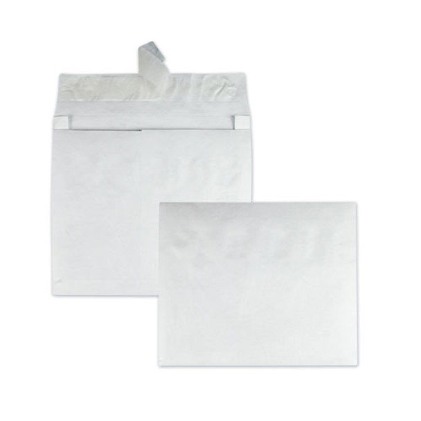 Open Side Expansion Mailers, Dupont Tyvek, #15, Cheese Blade Flap, Redi-strip Closure, 10 X 15, White, 100/carton
