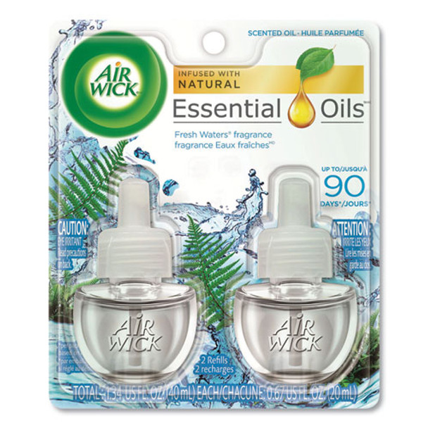 Scented Oil Refill, Fresh Waters, 0.67 Oz, 2/pack, 6 Pack/carton