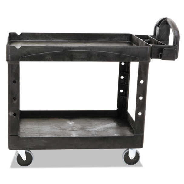 Heavy-duty Utility Cart, Two-shelf, 25.9w X 45.2d X 32.2h, Black