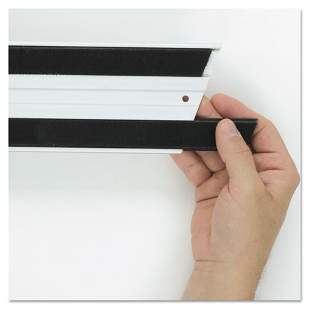 Hook And Loop Replacement Strips, 1.1" X 18", Black