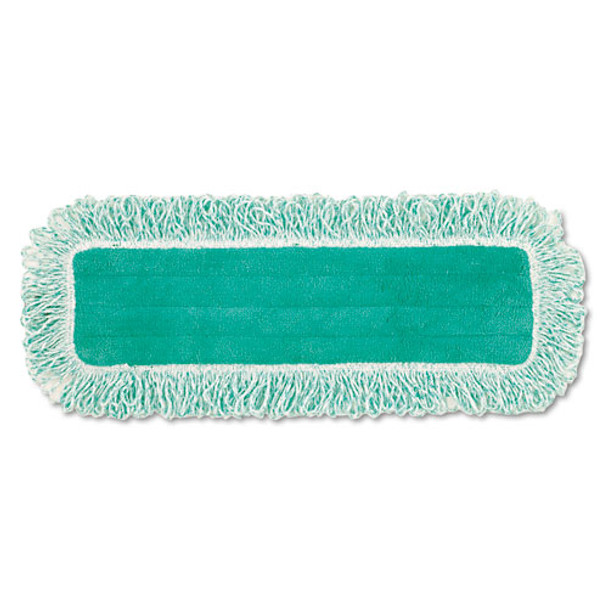 Dust Pad W/fringe, Microfiber, 18" Long, Green, 6/carton