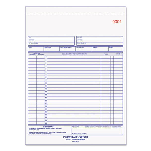 Purchase Order Book, 8 1/2 X 11, Letter, Two-part Carbonless, 50 Sets/book