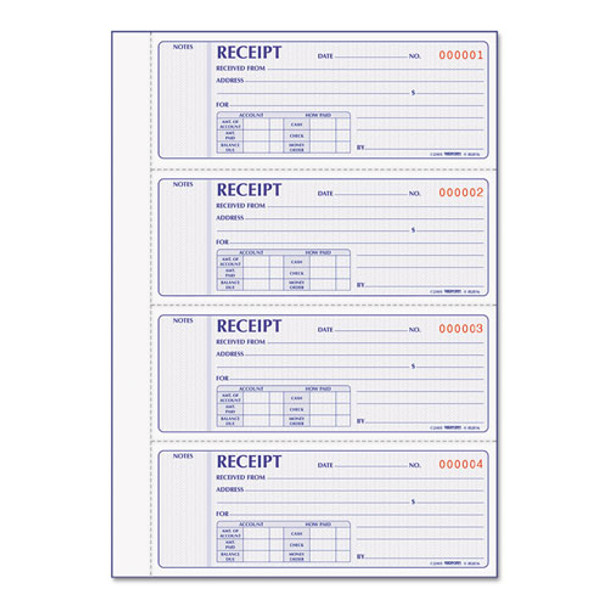 Receipt Book, 7 X 2 3/4, Carbonless Duplicate, 400 Sets/book