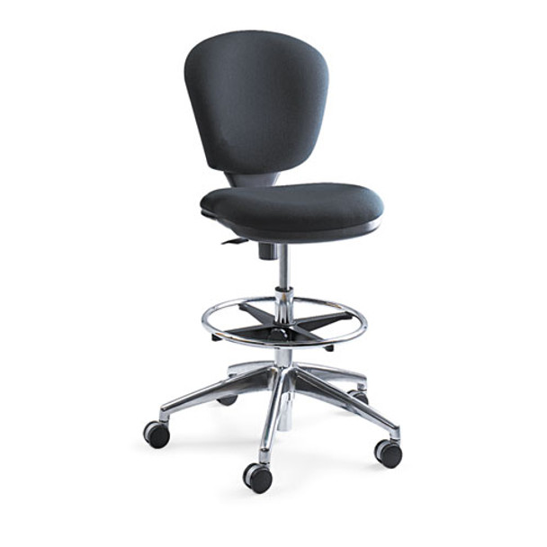 Metro Collection Extended-height Chair, Supports Up To 250 Lbs., Black Seat/black Back, Chrome Base