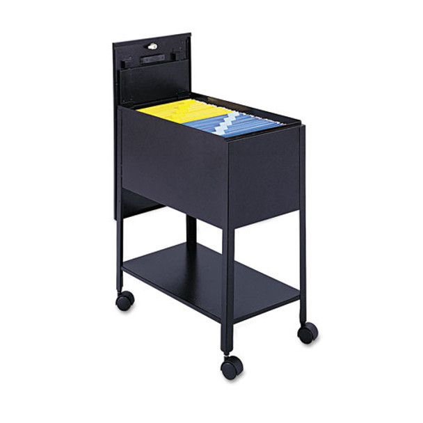 Extra-deep Locking Mobile Tub File, 13.5w X 24.75d X 28.25h, Black