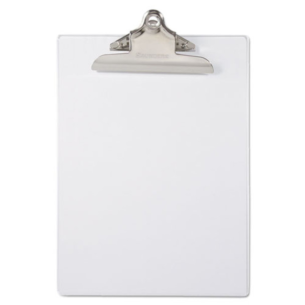 Recycled Plastic Clipboard With Ruler Edge, 1" Clip Cap, 8 1/2 X 12 Sheet, Clear