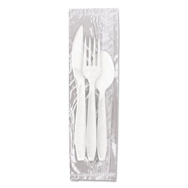 Reliance Medium Heavy Weight Cutlery Kit: Knife/fork/spoon, White, 500 Packs/ct