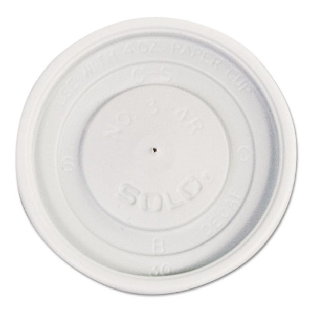 Polystyrene Vented Hot Cup Lids, 4oz Cups, White, 100/pack, 10 Packs/carton