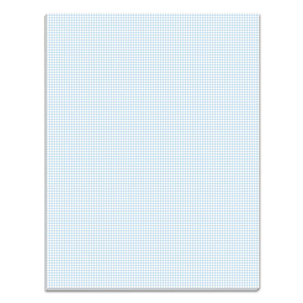 Quadrille Pads, 10 Sq/in Quadrille Rule, 8.5 X 11, White, 50 Sheets