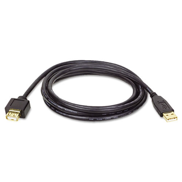 Usb 2.0 A Extension Cable (m/f), 6 Ft., Black