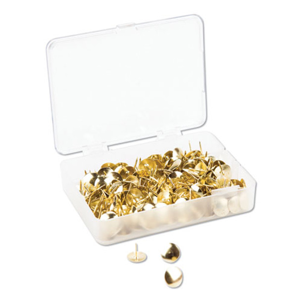 Fashion Metal Thumbtacks, Metal, Gold, 3/8", 200/pack