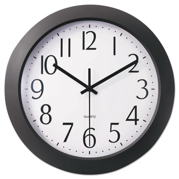 Whisper Quiet Clock, 12" Overall Diameter, Black Case, 1 Aa (sold Separately)