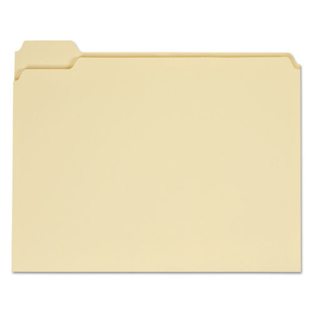 Top Tab Manila File Folders, 1/5-cut Tabs, Assorted Positions, Letter Size, 11 Pt. Manila, 100/box