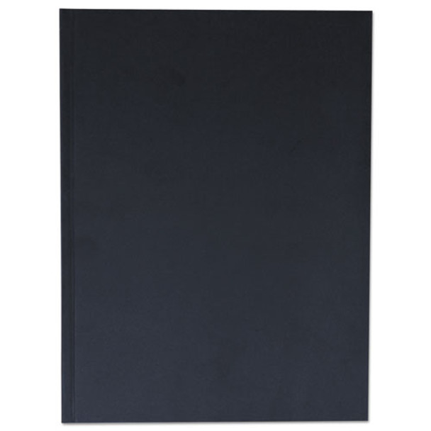 Casebound Hardcover Notebook, Wide/legal Rule, Black Cover, 10.25 X 7.68, 150 Sheets