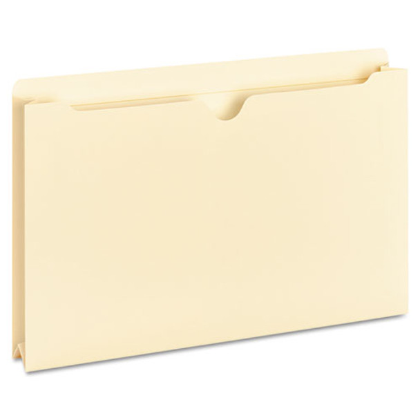 Deluxe Manila File Jackets With Reinforced Tabs, Straight Tab, Legal Size, Manila, 50/box - IVSUNV73800