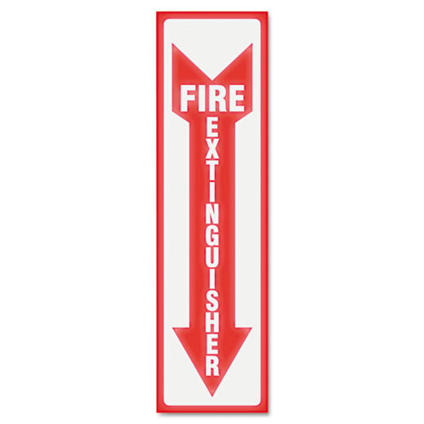 Glow In The Dark Sign, 4 X 13, Red Glow, Fire Extinguisher