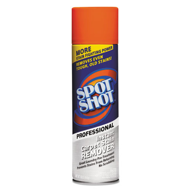 Spot Shot Professional Instant Carpet Stain Remover, 18oz Spray Can, 12/carton