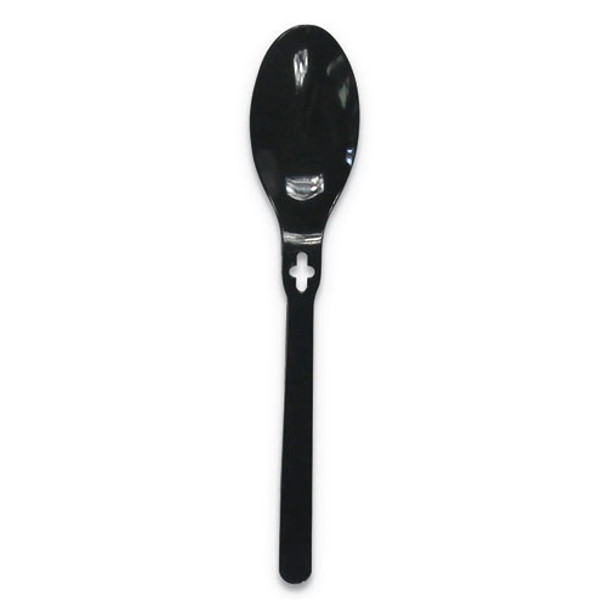 Spoon Wego Polystyrene, Spoon, Black, 1000/carton