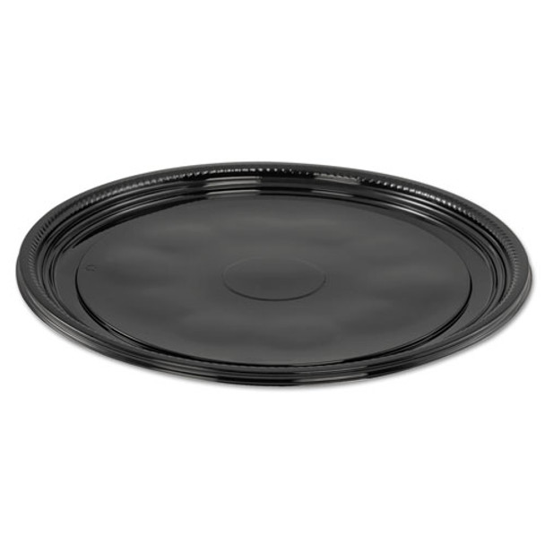 Caterline Casuals Thermoformed Platters, Pet, Black, 12" Diameter