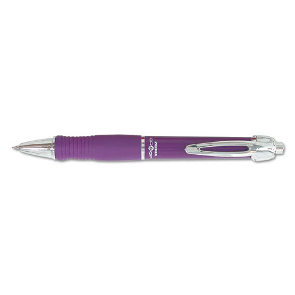 Gr8 Retractable Gel Pen, Medium 0.7mm, Violet Ink, Violet/silver Barrel, Dozen