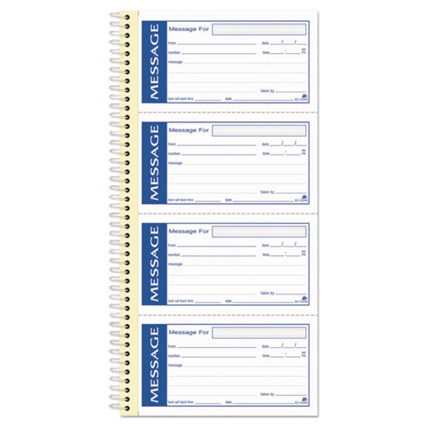 Write 'n Stick Phone Message Pad, 2 3/4 X 4 3/4, Two-part Carbonless, 200 Forms