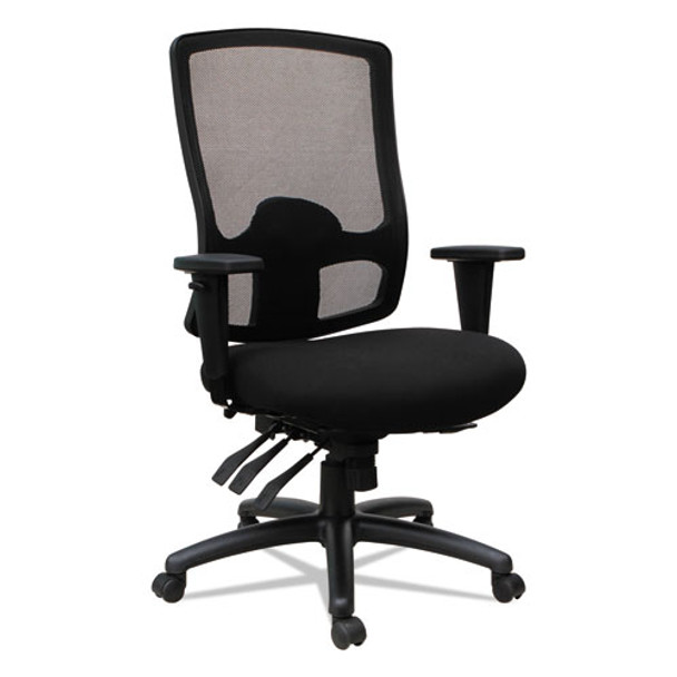 Alera Etros Series High-back Multifunction With Seat Slide Chair, Supports Up To 275 Lbs, Black Seat/black Back, Black Base