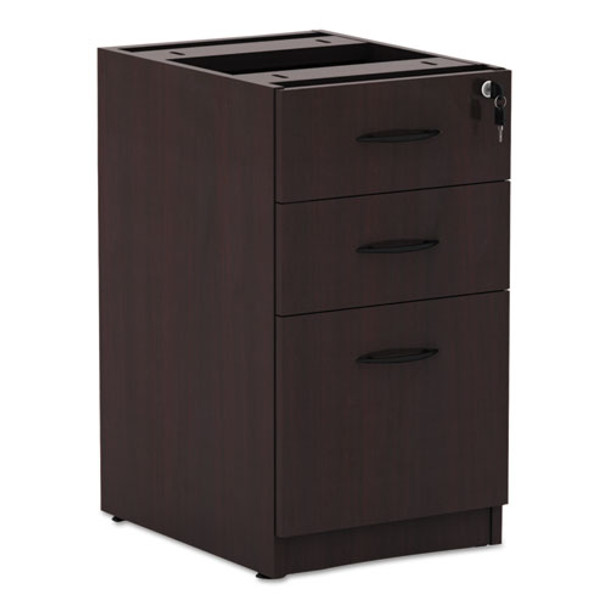 Alera Valencia Box/box/file Full Pedestal, 15.63w X 20.5d X 28.5h, Mahogany