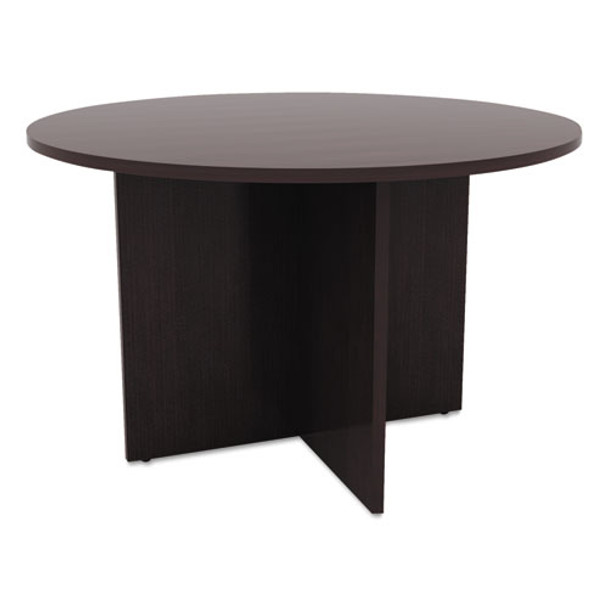 Alera Valencia Round Conference Table W/legs, 29 1/2h X 42 Dia., Espresso