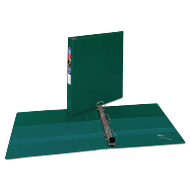 Heavy-duty Non-view Binder With Durahinge And One Touch Ezd Rings, 3 Rings, 1" Capacity, 11 X 8.5, Green