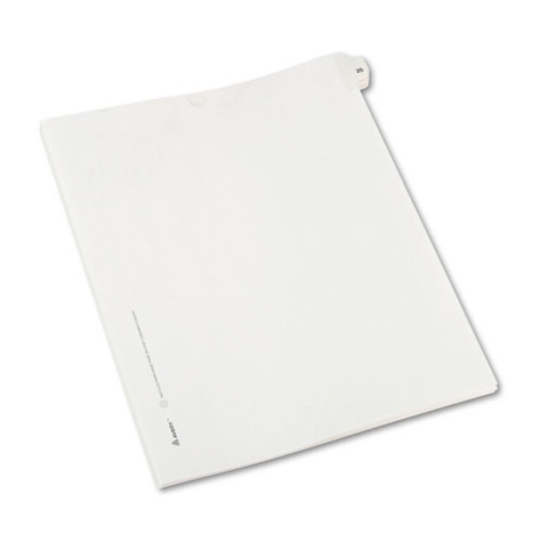 Preprinted Legal Exhibit Side Tab Index Dividers, Allstate Style, 10-tab, 25, 11 X 8.5, White, 25/pack