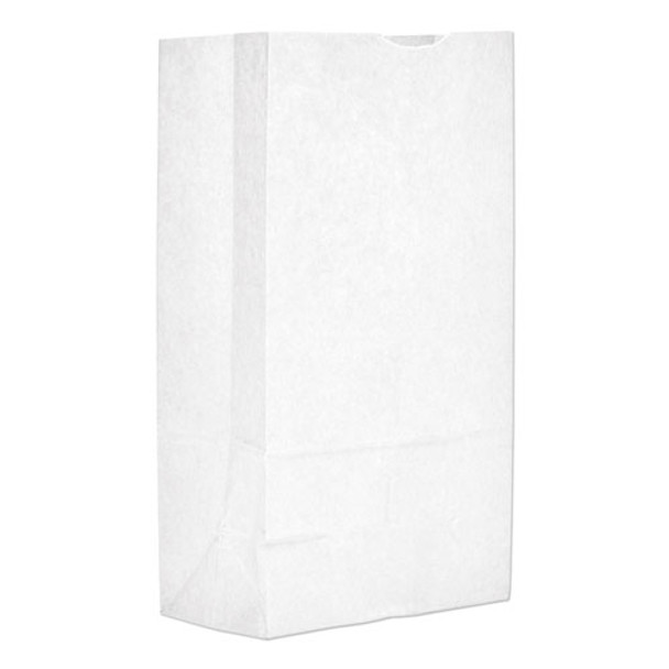 Grocery Paper Bags, 40 Lbs Capacity, #12, 7.06"w X 4.5"d X 13.75"h, White, 500 Bags