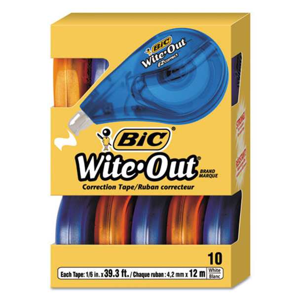 Wite-out Ez Correct Correction Tape, Non-refillable, 1/6" X 472", 10/box