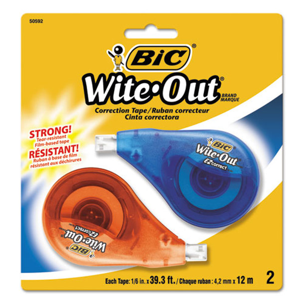 Wite-out Ez Correct Correction Tape, Non-refillable, 1/6" X 472", 2/pack