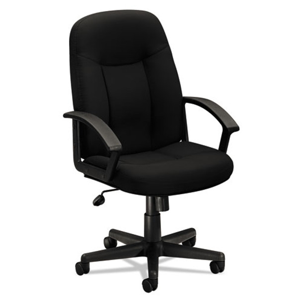 Hvl601 Series Executive High-back Chair, Supports Up To 250 Lbs., Black Seat/black Back, Black Base