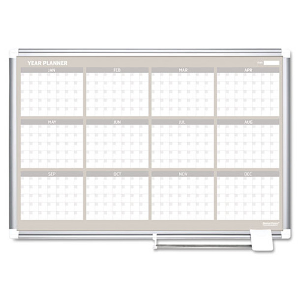 12 Month Year Planner, 36x24, Aluminum Frame